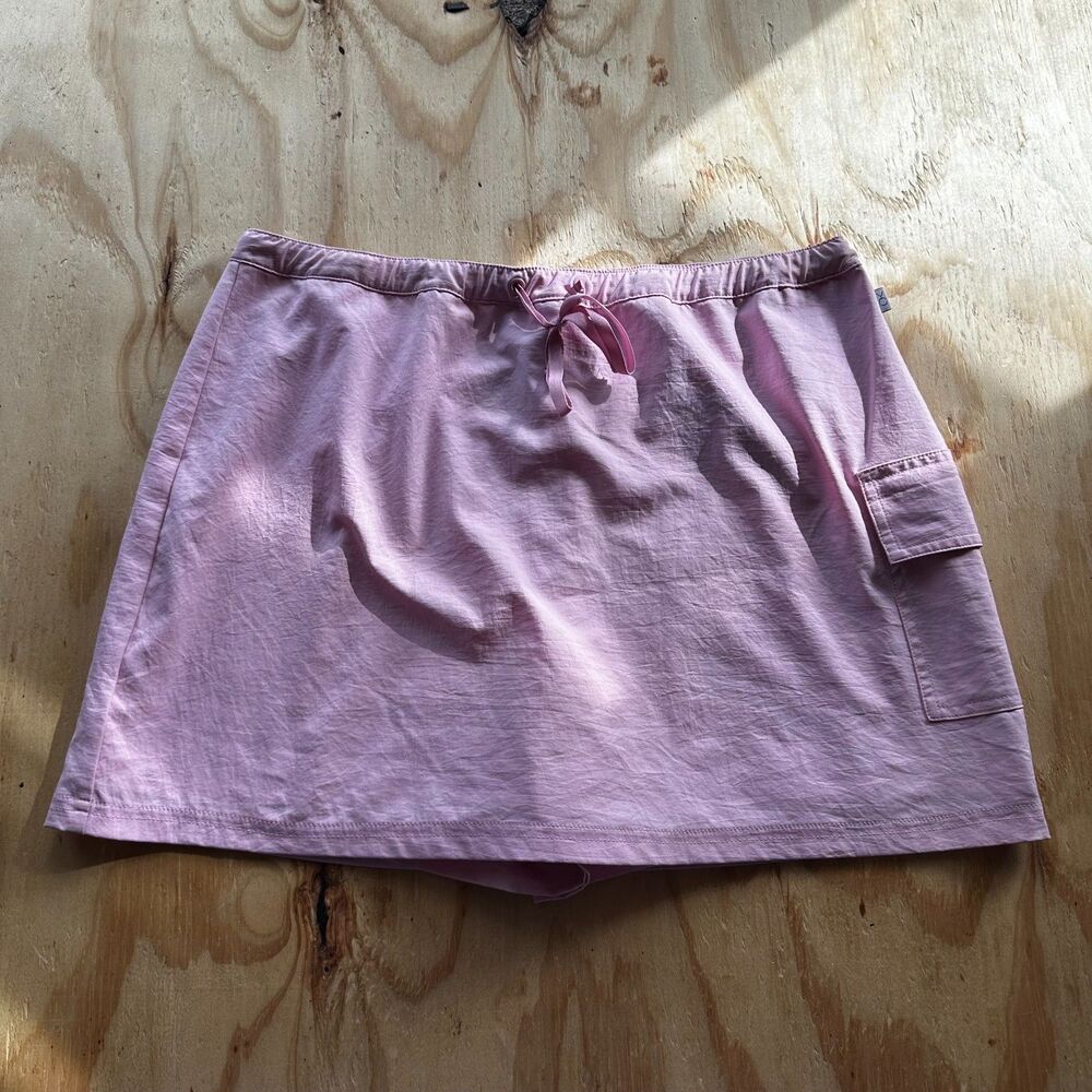 NY&C Sport Pink Cargo Mini Skort - Large